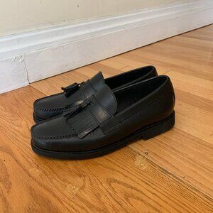 New ROCKPORT Men's Black Leather Loafers w/Tassels